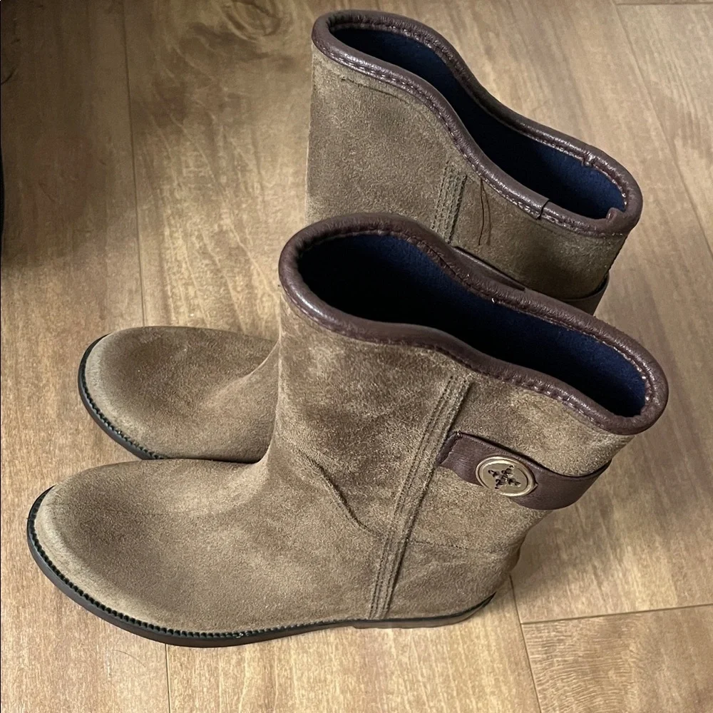 Charleston Shoe Co Legare Mid Calf‎ Rain Boots Olive Brown Size 7